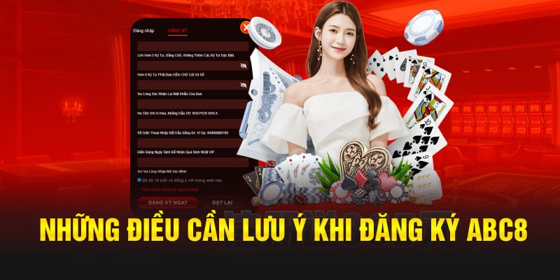 Một số lưu ý quan trọng khi mở tài khoản tại ABC8